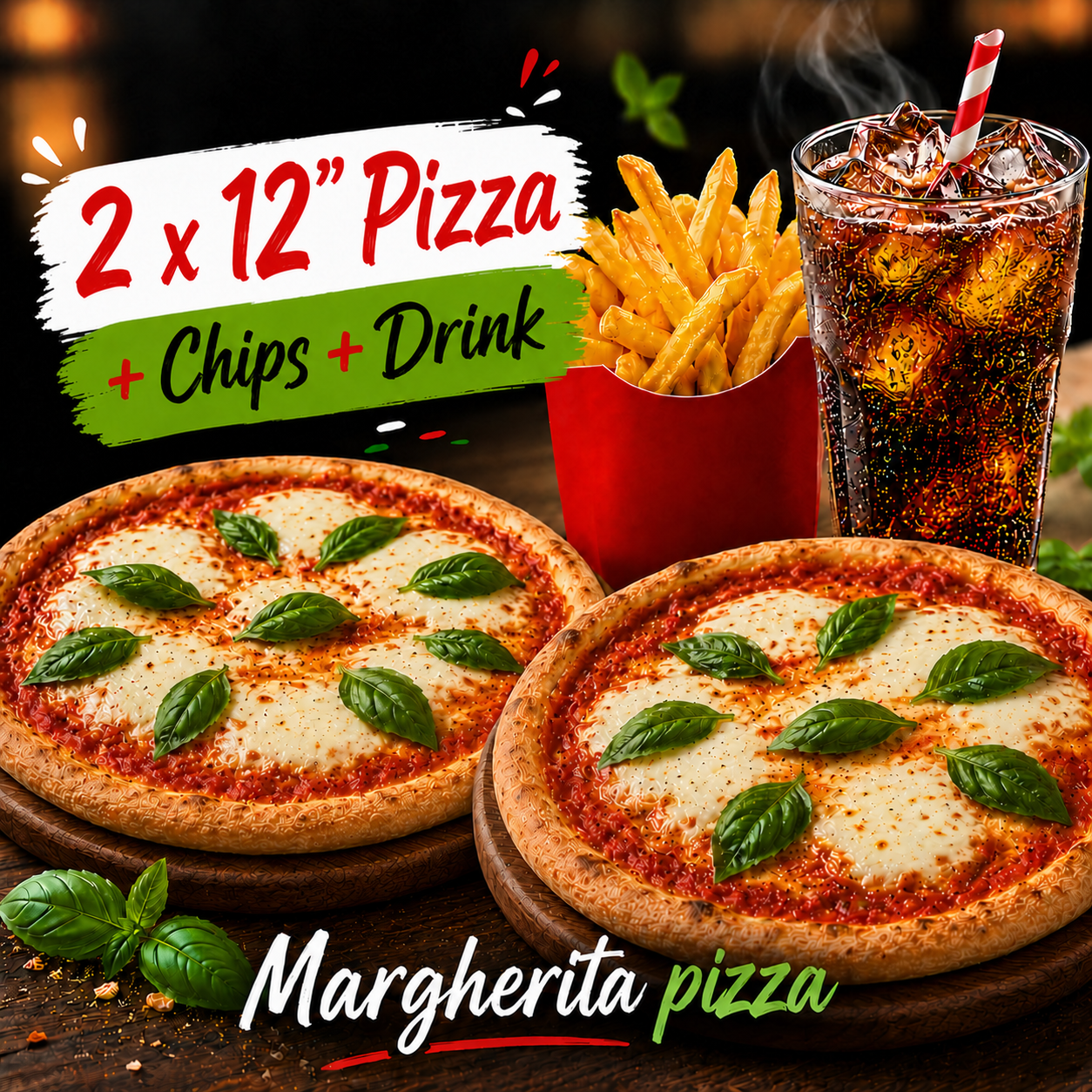 12" Deal — 2× 12" Pizza + Chips
